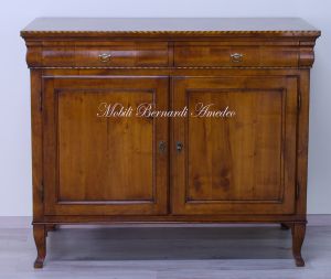 Classic Louis Philippe style sideboard in solid cherry with 2 doors and 2 drawers